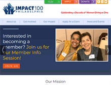 Tablet Screenshot of impact100philly.org